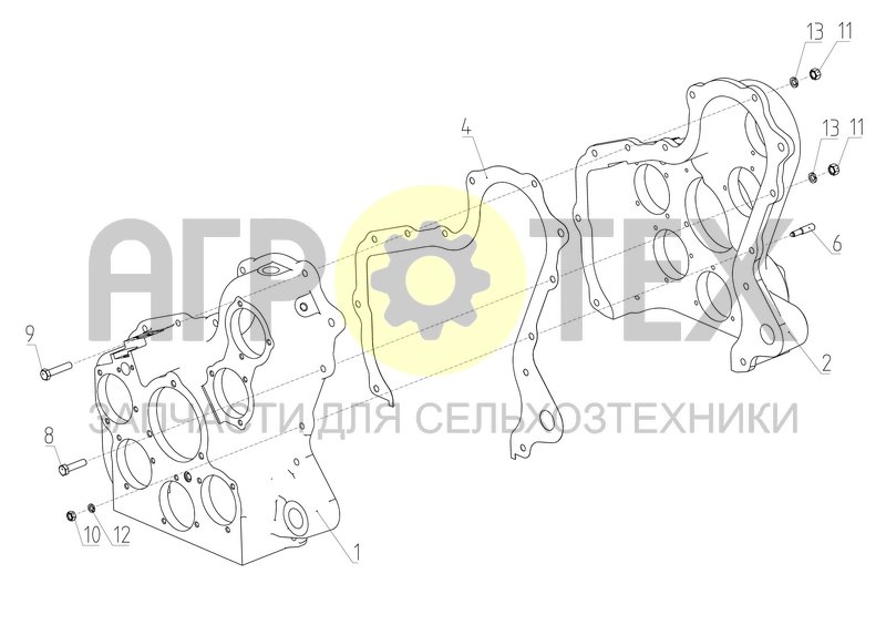 Чертеж Корпус редуктора (РСМ-100.05.03.140Б)